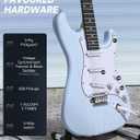 DONNER DST-80 Electric Guitar 39 Beginner Electric Guitar Kit with Amp, Classic SSS Pickup Complete with Gig Bag, Tuner, Capo, Strap, Picks, and Free Online Lessons
