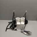 Table Lamp for Living Room Bedroom, 23.5" Table Lamps Set of 2 with USB C+A Ports, Bedside Lamps for Nightstand with Linen Lamp Shades, 2 Dimmable LED Bulbs Included, Black