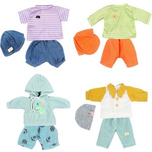 Baby Dolls Clothes Boy for 12 13 14 15 16 Inch Dolls, Doll Clothes 12-14-16 Inch Dolls, 4 Sets 15 inch Doll Outfit Accessories fit Doll Newborn Baby Doll Boy