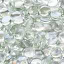 20 Pounds Firepit Glass, 3/4 Inch Glass Beads, Rocks for Fire Pit Table, Fireplace and Fire Bowl, Crystal Luster Firepit Rocks (Ultra Clear)