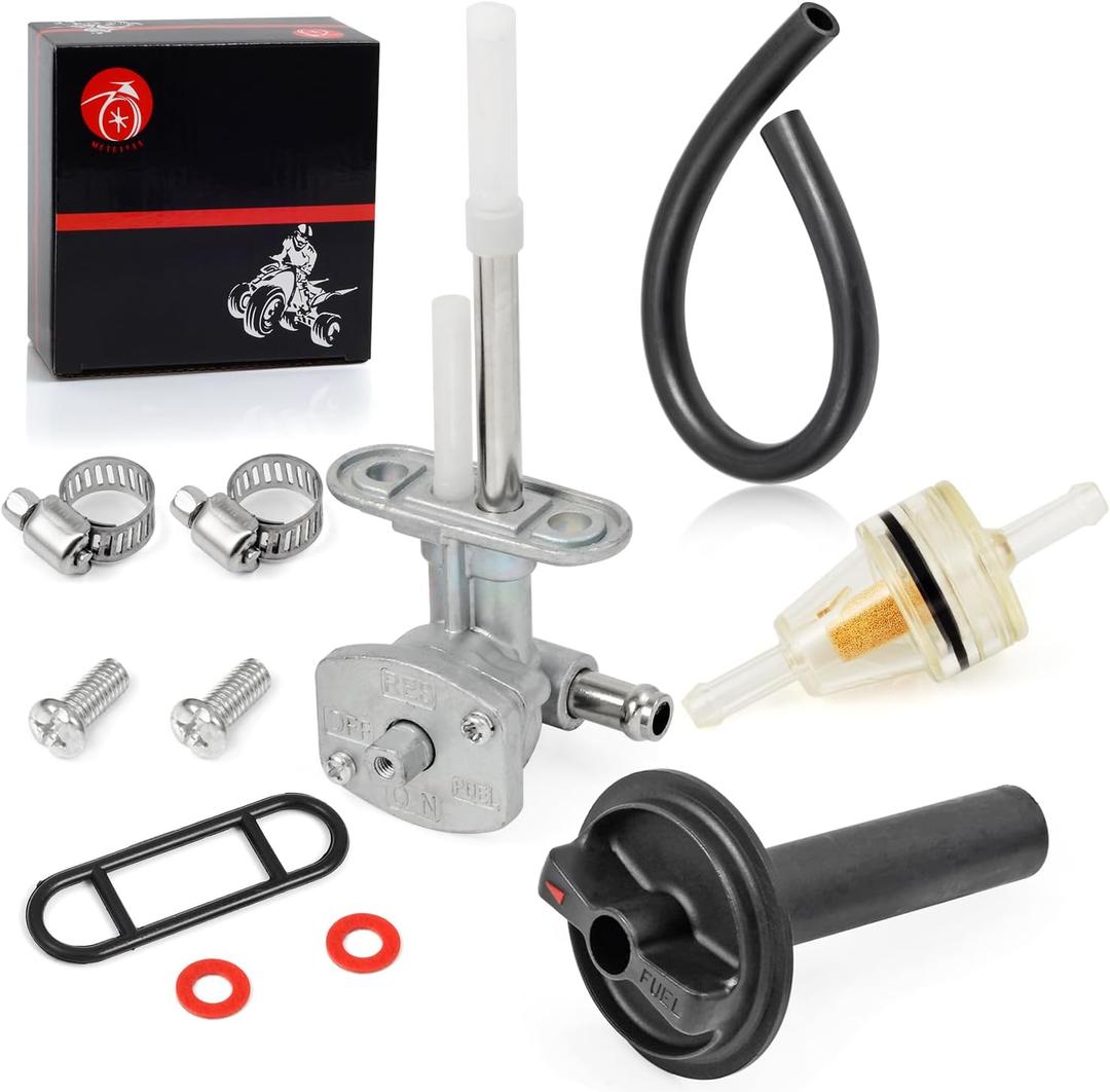 5KM-24500-10-00 1NS-F4524-00-00 Fuel Valve Petcock & Lever For YAMAHA ATV Grizzly 350 660 YFM350 YFM660 2002-2014 Bruin 350 2004-2006