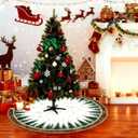 Christmas Christmas Tree Skirt 36 Inch, Snowflake Winter Holiday Tree Mat Decoration
