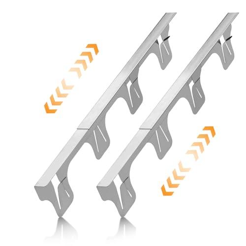 SZJHXIN Stove Gap Filler, Stove Gap Covers Stainless Steel, Adjustable 13.8-27.5 In(2 Pack), Heat Resistant, Gas Stove Side Gap Protector, Silver