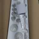 SineRise 6-Light Brushed Nickel Vanity Light with 3 Color Modes (3000K/4000K/6000K), Eye Protection LED Bathroom Light Fixture, Dimmable Modern Wall Light Over Mirror with Clear Glass Shade