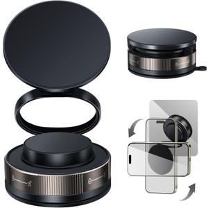 Vacuum Suction Magnetic Phone Holder for iPhone 16e 16 15 Pro, 360 Rotating & 180 Foldable, Ultra Suction Cup, Mini Car Phone Mount Bracket for Magsafe Cell Phone/Car/Gym/Mirror/Shower