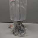 Touch Control Table Lamp, 3-Way Dimmable Bedside Lamp for Living Room, Modern Nightstand Lamp for Bedroom, Silver Table Lamp with White Shade, Desk Lamp for Dorm, Home, Office, 3000K LED Bulb Included