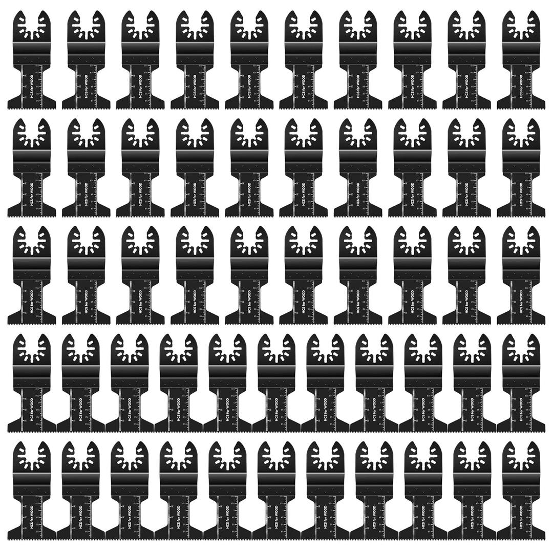 FORCA Multi Tool Blades Kits, 105 Pcs Universal Oscillating Tools Saw Blades for Wood, Fine Tooth Multitool Blades, Durable High Carbon Steel