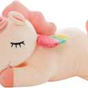 Unicorn Stuffed Animal, Soft Unicorn Plush Hugging Pillow Toy Gifts for Kids (Pink, 15.7 in)