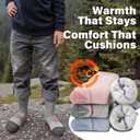 Anlisim Wool Socks, Thermal Winter Warm Thick Merino Wool Hiking Socks for Kids & Teens, 4 Pairs (XS)
