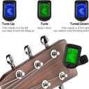 Guitar Chord Presser Guitar Trainer Practice Learning Tools Cord Presser for Acoustic Chord Helper Learn with Clip on Tuner