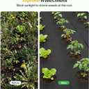 Grenebo Weed Barrier Fabric, 4FT x 50FT, Non-Woven Landscape Fabric, Easy to Cut & Fray-Resistant, Breathable & Permeable, Landscaping Fabric with 15 Stakes, for Gardens, Flower Beds, Vegetable Plots