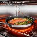 KITEXPERT Non Stick Frying Pans, 12-Inch Titanium Ceramic Pan Nonstick Stainless Steel Skillet, Dishwasher-Friendly, PFOA Free Cookware, Induction Ready, Compatible with All Cooktops