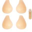 2025 Added Lift Seamless Nipple Covers Ultra-Thin Push up Sticky Pasties Women Adhesive Bras,4 Pack, size Medium