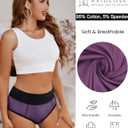 Avidlove Womens Underwear Cotton Hipster Panties High Waist Briefs Color Clash Underpants 1-4 Packs (Small)