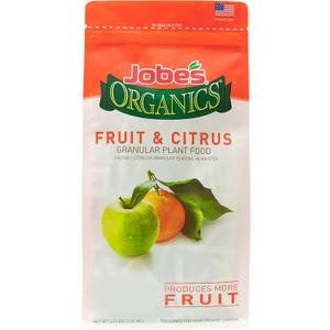 Jobes Organics Granular Garden Fertilizer, Easy Plant Care Fertilizer for Fruit and Citrus Plants and Trees, 4 lbs Bag
