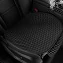Car Seat Covers Cushion Pad, 2PCS Front Bottom Seat Covers for Cars, Super Breathable, Storage Bags, Anti-Slip, Universal Automotive Seat Covers Fit for Most Sedans SUV Pick-up(2Pcs, Black)