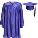 Newrara Unisex Shiny Kindergarten Graduation Gown Cap with Tassel 27''