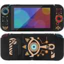 TIKOdirect Protective Case for Nintendo Switch, Protected by Soft Full Skin Cover with Pretty Cute Pattern, Silicone Slim Shockproof Back and Grip Sleeves for NS, Black