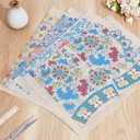 WEBEEDY 4 Styles Ceramic Clay Transfer Papers Vintage Flower Underglaze Transfers Paper Decals for Pottery, 21.3" x 14.6" Ceramic DIY Sticker for Overglaze Enamel Waterslide Decal, 54 x 37 cm