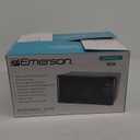 Emerson MW7302B Compact Countertop Microwave Oven with Touch Control, LED Display, 700W, 10 Power Levels, 6 Auto Menus, Glass Turntable and Child Safe Lock, 0.7 Cu., Ft. Black