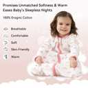 Unnivoll Baby Sleep Sack 18-24 Months 100% Cotton Long Sleeve Wearable Blanket Baby Sleep Bag with 2-Way Zipper 2 Pack 0.5 Tog Sleeping Sack for Newborn Infant White Pink