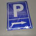 2 x 2-pack Parking Sign This Way to Parkinglot Aluminum Signage, Show Where to Park, Size 25 X 35 cm, Blue