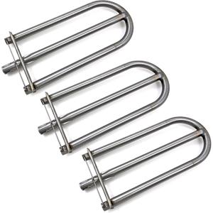 Direct store Parts DA110 (3-pack) 18 1/8" x 7 13/16" Stainless Steel Burner Replacement for Alfresco AGBQ-30 AGBQ-30B AGBQ-42 AGBQ-42C AGBQ-42RFG Gas Grill, 3 pack
