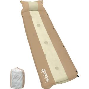 Himalaya Inflatable Camping Sleeping Mat Compact Camping Pad for Backpacking Hiking Lightweight Sleep Pad with Pillow Foam Sleeping Mat (Single)