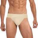 BAKPH Men's Thong Dance Belt,Wide Elastic Waistband, M