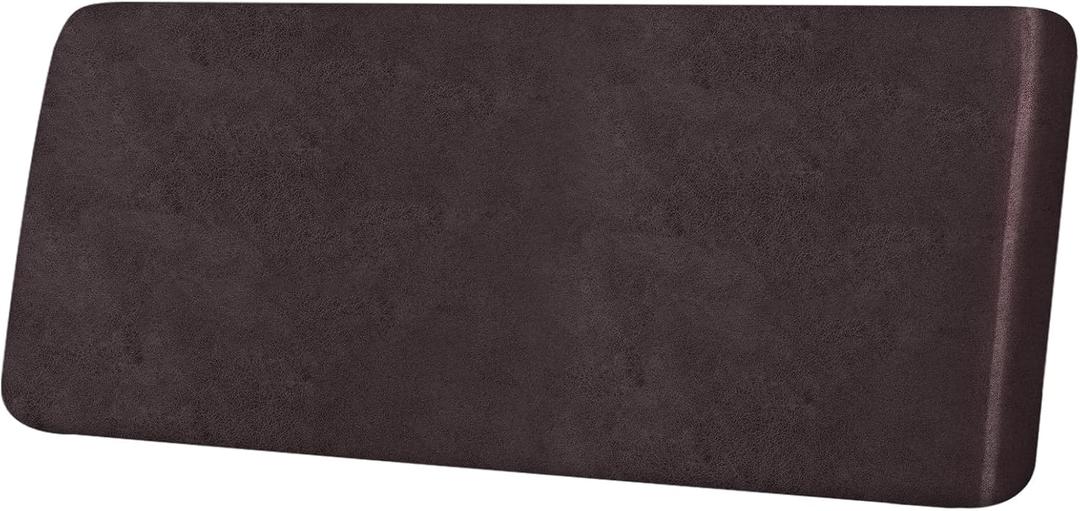 Leather Look Couch Cushion Covers Sofa Seat Slipcovers Sets Couches Furniture Protector for Sectional Armchair Loveseat Pets Kids Stretch Spandex Fabric (1 Cushion XL Sofa, Chocolate)