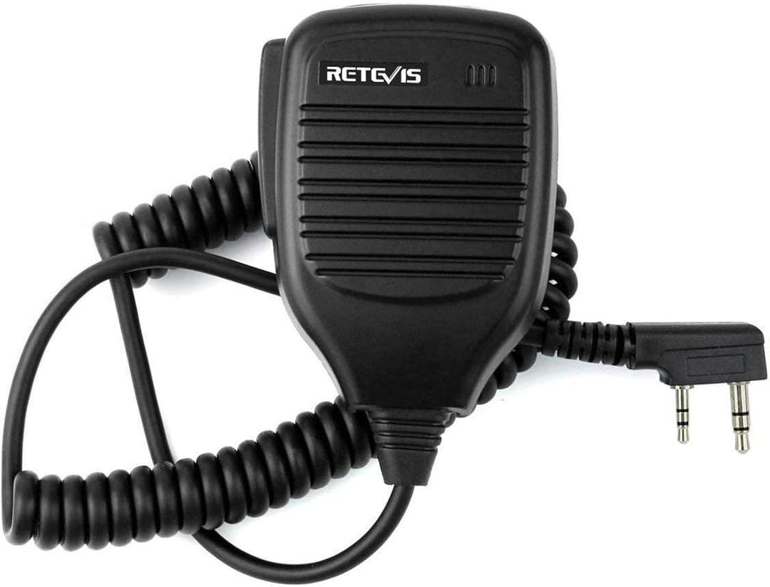 Retevis Walkie Talkie Shoulder Speaker Mic,78 inches Wire Length,Compatible with BAOFENG/Kenwood UV-5R BF-F8HP PRO 5RM 888S UV-32 DM-32 GM21 UV-5G Plus GM-15PRO GM-5RH K5PLUS Two Way Radio(1 Pack)