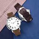 BISONSTRAP Men's Watch Bands, Hand-Stitched Leather Watch Straps, Quick Release, 18mm 19mm 20mm 21mm 22mm