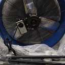 24 Inch High Velocity Heavy Duty Large Industrial Fan, Floor Fan with High Medium and Low 3 Wind Speed Adjustment, Parameters 120V Voltage, 320W Power-Blue with Fan Cover.