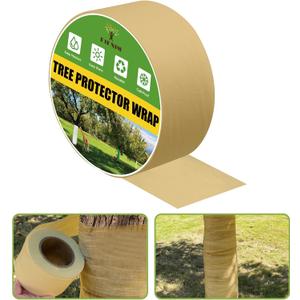 400FT Tree Wraps Protect Bark, Trunk Guards Freeze Protection (Beige)