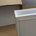 IRIS USA 47 Qt. Extra-Large Stackable Storage Drawer Plastic Drawer Organizer with Clear Doors, for Pantry Bedroom Closet Kitchen Under-Sink Home and Office De-Clutter Shoes and Crafts, White, 2-Pack