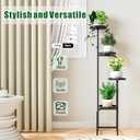INGIORDAR Plant Stand Indoor Outdoor 4 Tier Metal Plant Shelf for Multiple Plants Corner Flower Holders for Living Room Balcony Bedroom Patio Garden, Black (Black, 4-Tier)