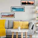 JCJMY 12x30 Picture Frame with 9x27 Mat Set of 4, Display Photo 9x27 with Mat or 12 x 30 Without Mat, Wall Hanging Large 12 by 30 Poster Frame with Plexiglass, 4 Pack, Black