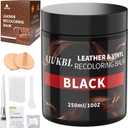 Leather Recoloring Balm, Leather Color Restorer, Leather Restorer for Couches, Leather Scratch Remover, Leather Scratch Repair, Leather Repair Kit for Furniture, Leather Dye (Black)