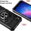 for Cloud Stratus C7 Case, with Tempered Glass Screen Protector Heavy Duty Protection Technology Built-in Kickstand Rugged Shockproof Protective Phone Case for Cloud Stratus C7,(Black)
