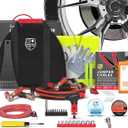 Swiss Safe 2-in-1 Car Emergency Kit | 12-FT Heavy-Duty Jumper Cables & 378-Piece Comprehensive Car First Aid Kit | Compact Roadside Auto Essentials for Vehicle Safety
