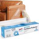 OBSEDE Cat Scratch Furniture Protector - Couch Protector from Cat Claws Plastic Cover Adhesive Clear Flexible Sofa Guard Single Side Sticky Deterrent Training Tape Easy to Apply, 11.8  196.8 in