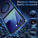 OWKEY Case for Samsung Galaxy Z Flip 7, Magnetic Phone Case [Compatible with MagSafe] Anti-Fingerprint Translucent Matte Shockproof Protective Case for Samsung Z Flip 7 (Black)