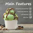 ESSENTIAL Paper Ice Cream Cups, 50pcs 8oz Disposable Dessert Bowls for Hot or Cold Food, Lids Not Included, Paper Snack Containers for Sundae, Frozen Yogurt, Soup (White)
