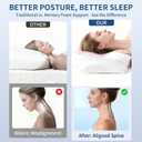 Neck Pillow for Pain Relief, Cooling Cervical Pillow for Sleeping, Contour Orthopedic Memory Foam Pillows for Back Stomach Sleepers (Pink)