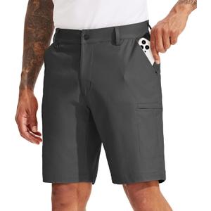 Willit Men's Golf Shorts Hiking Cargo Shorts Athletic Quick Dry Stretch Casual Work Shorts with Pockets 10" (38, Deep Gray)