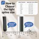Window Screen Spline, 0.175" x 100' Replacement Round Black Window Screen Retainer Spline, Window Screen Repair