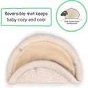 Ingenuity Every Season Plush Lambswool Baby Play Gym and Play Mat, Breathable, Tummy Time Mat, 0+ Months - Natural