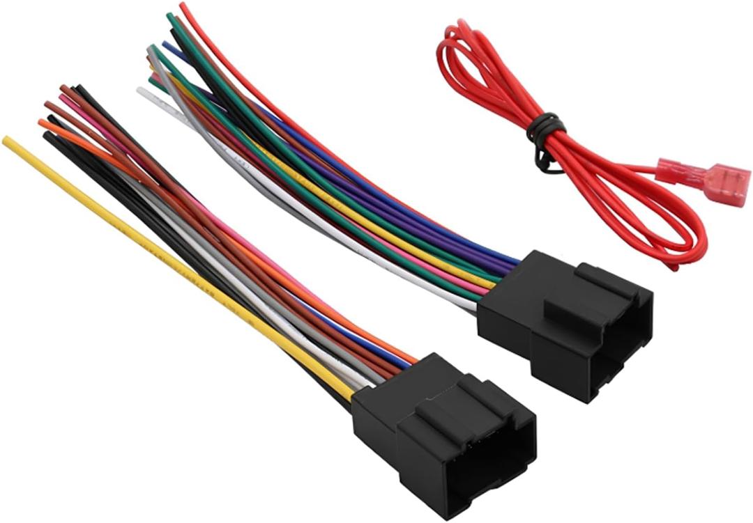 Radio Wiring Harness Connector, Wire Cable Adapter Compatible with 2006-2013 GM GMC Sierra Chevy Impala Buick, Stereo Wire Cable Connector Adaptor, CD Receiver Kit (3 PCS)