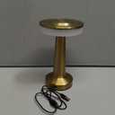 Cordless Metal Desk Lamp, Touch Sensor Control LED Table Lamp,3 Color Stepless Dimmable Battery Powered Lamp for Living Room, Dorm, Home Office (Gold)