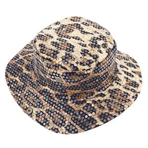 Bucket Hat Reversible Wide Brim UV Protection Fishing Hiking Foldable Summer Sun Hat Beach Travel Party Hat (US, Alpha, One Size, Leopard)